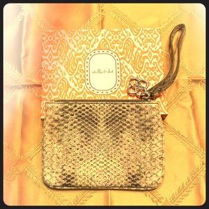 Stella & Dot leather Soho wristlet.